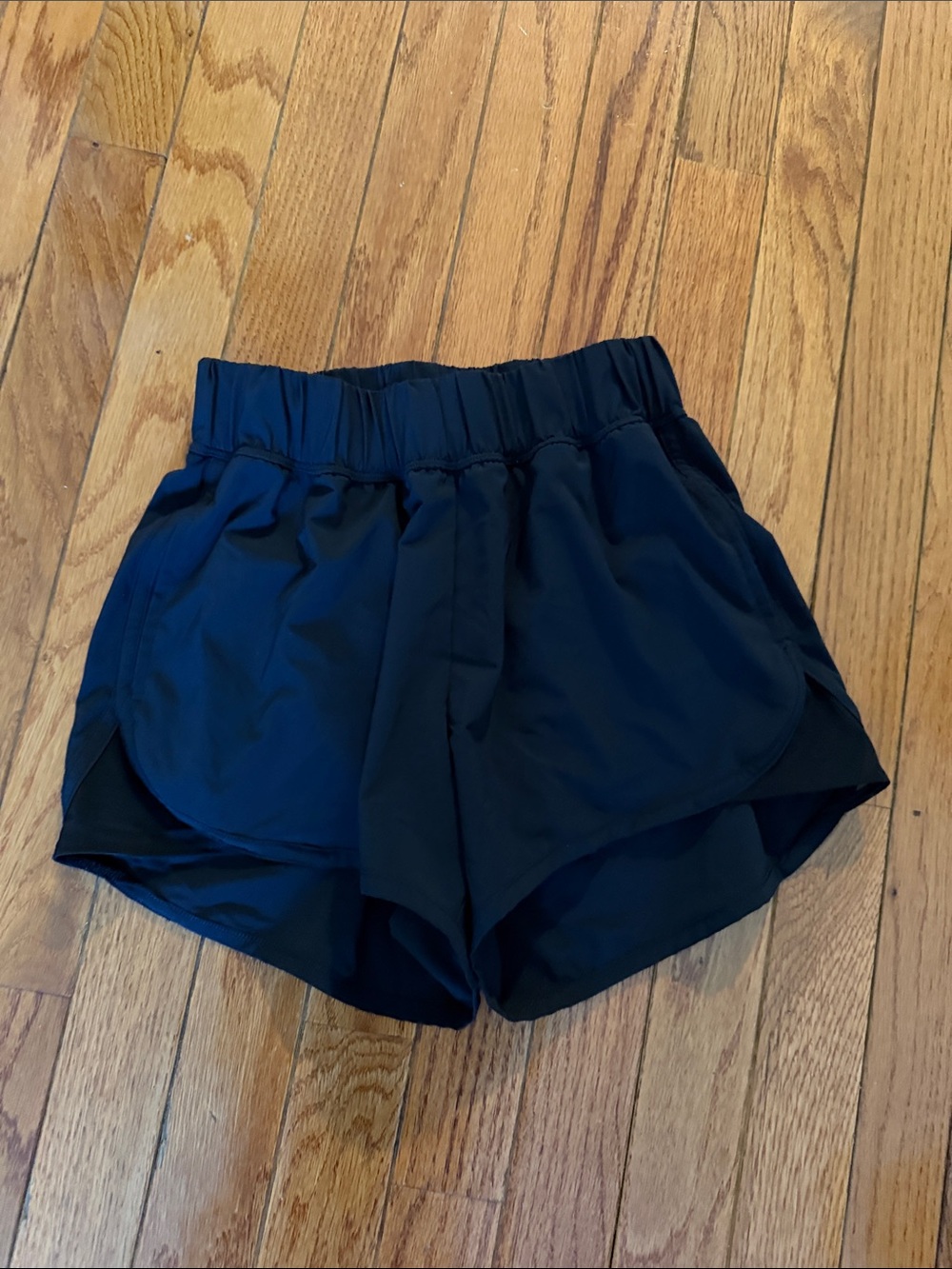 aerie Black Women's Running Shorts with Elastic Waist